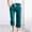 01 Blue, variant on Hicidod Linen Capri Pants for Women Solid Casual Drawstring Elastic High Waist Cropped Trousers Wide Leg Straight Capris with Pockets
