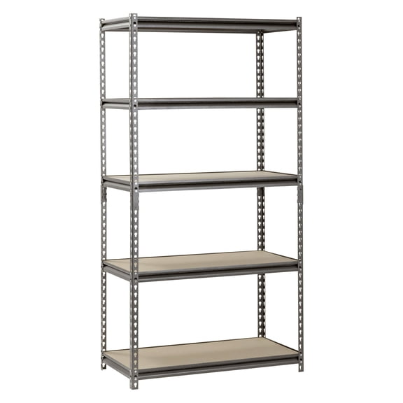 Muscle Rack 36"W x 18"D x 72"H Steel Shelving, 800 lbs. Capacity per Shelf; Silver