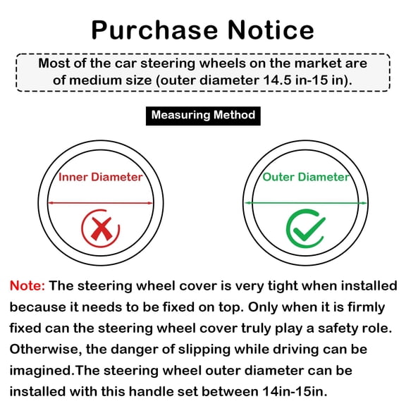 1 Pack White Embroidery Steering Wheel Cover, 14.5-15 Inch Leather Wheel Cover, Breathable Anti-Slip Odorless Fit for Men Women