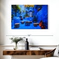 thumbnail image 3 of Elephant Stock Moroccan Courtyard Plants Wall Art - Horizontal Canvas Wall Art - Living Room Wall Decor - Places Canvas - Blue And Orange Decor - 39" x 26", 3 of 8