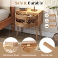 thumbnail image 4 of Christopher Knight Home Wood Nightstand with Rotating Hidden Compartment, Modern Storage Bedside Table, Natural, 4 of 13