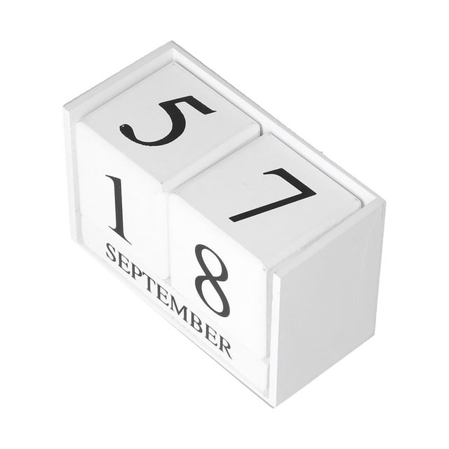 Desk Calendar Blocks, Retro Style Practical Perpetual Calendar For Cafe