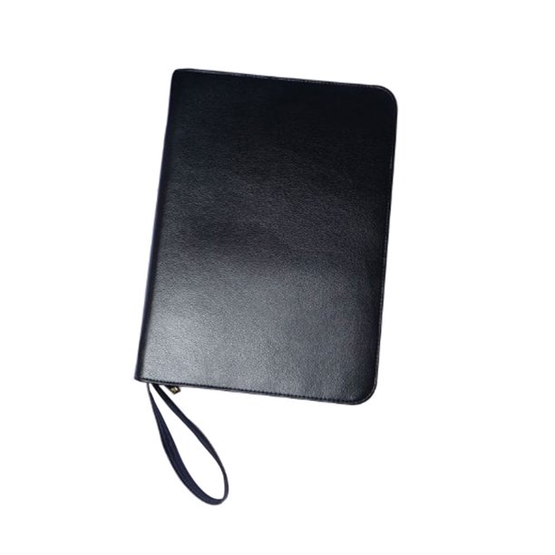 Cubierta Bolsa de Almacenamiento Porta de de Cuero Negro Guardar 48 Boligrafos Caja de la pluma