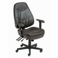 thumbnail image 3 of Interion Office Chair With High Back & Adjustable Arms Leather Black, 3 of 4