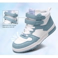 thumbnail image 3 of LUCKY STEP Fashion Hook and Loop High Top Sneakers Casual Walking Shoes,Denim Blue,Womens, 3 of 10