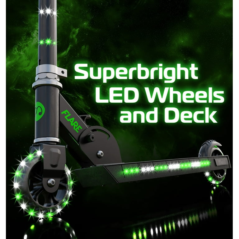 Melo Flare Light-Up Folding Kick Scooter for Kids Ages 2-14