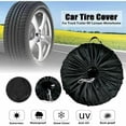 thumbnail image 3 of Funda para rueda de repuesto, protector de rueda de coche con diseño de asa para transportar, tela Oxford transpirable, protección solar a prueba de polvo (talla L), 3 of 4