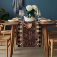 thumbnail image 2 of Vintage Coffee Time Table Runner - 72 Inch Long, Kitchen Dining Table Runner Dresser Scarves, Farmhouse Desserts Black White Plaid Farmhouse Decor for Coffee Tables Wedding Party Banquet, 2 of 8