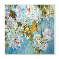 Stupell Industries Abstract Flower Blossoms Branches Nature White Petals Painting Unframed Art Print Wall Art, Design by Liz Jardine