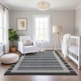 thumbnail image 6 of Addison Rugs Mayfield Premium Machine Washable Transitional Stripes Black Rectangle Rug, 9' x 12', 6 of 6