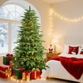 thumbnail image 3 of Alupssuc 6.5 ft Prelit Artificial Hinged Upgraded Layered Christmas Tree, Multi-Color LED Changing RGB Lights, Full PE & PVC Branch Tips, Remote Control Included, 3 of 7