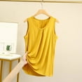 thumbnail image 3 of GPOECD Women Solid Color Loose Sleeveless Camisole Casual Comfortable Homewear Layering Basic Tank Top Undershirt Z7152-Yellow，XXXXL, 3 of 3