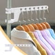 thumbnail image 1 of Gancho para colgar ropa de varios orificios | Tendedero que ahorra espacio | Organizador de armario de plástico para viajes a dormitorios en casa | Almacenamiento multifunción ajustable | 1 pieza, 1 of 6