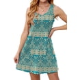thumbnail image 3 of Fantaslook Summer Dresses for Women Casual V Neck Sleeveless Sundresses Floral Beach Short Dress with Pockets, 3 of 8