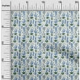 thumbnail image 2 of oneOone Cotton Cambric Grayish Blue Fabric Cactus Quilting Supplies Print Sewing Fabric By The Yard 56 Inch Wide, 2 of 5