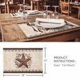 thumbnail image 3 of Placemats Set of 6, Texas Star Vintage Woven Placemat, Linen Place Mats for Kitchen/Dining Tables, Brown Retro Art Red Berry Farmhouse Washable Table Mats for Party, 3 of 8