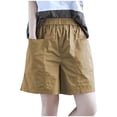 thumbnail image 6 of asjyhkr Plus Size Cargo Shorts Women with Pockets Elastic Waist Breathable Hiking Work Shorts,M-4XL, 6 of 6