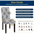 thumbnail image 4 of Chair Covers for Dining Room Set of 4, Dining Chair Covers, Kitchen Chair Covers, Stretch Removable Washable Dining Chair Slipcovers for Home, Hotel, Banquet, Grey Rhombus, 4 of 8