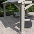 thumbnail image 2 of Yardistry Rain Gutter Kit-Durable PVC, 4 Downspouts, Easy Install for 16' x14' Timber Frame Pavilion, 2 of 6