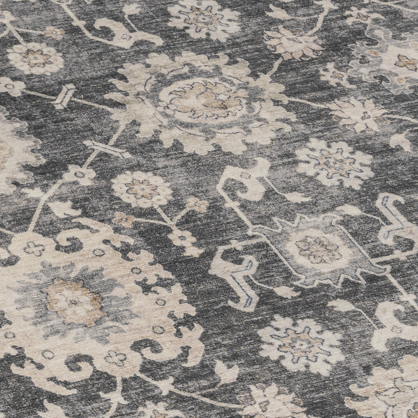 ReaLife Machine Washable Rug - Stain Resistant, Non-Shed - Eco-Friendly, Padded, Family & Pet Friendly - Made from Premium Recycled Fibers - Bryn Vintage Distressed- Gray Beige Ivory - 3' x 5'