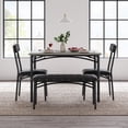 thumbnail image 4 of FOLDLIFE Dining Table Set for 4, Kitchen Table with Upholstered Bench and 2 Chairs, Kitchen Table and Chairs Set, Grey, 4 of 7