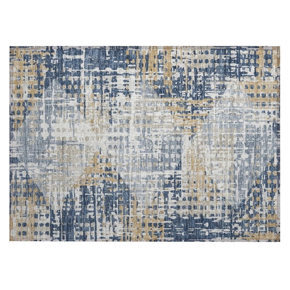 Dalyn Rugs Machine Washable Indoor/Outdoor Chantille ACN2116 Navy 1'8" x 2'6" Rug
