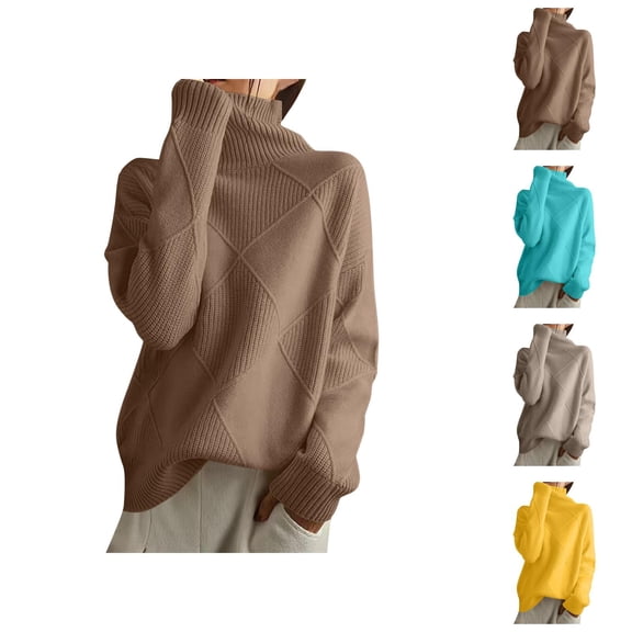 Sweater for Women, Patchwork Sweaters for Women, Autumn Winter Thickened Knit, Loose Outer Wear Top