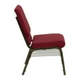 thumbnail image 6 of BizChair 4 Pack 18.5''W Church Chair in Burgundy Fabric with Book Rack - Gold Vein Frame, 6 of 10