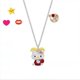 thumbnail image 1 of Collar de Hello Kitty Sanrio, colgante de pulsera de empuje, corazón de melocotón rosa, Gato de cristal, decoración de pareja, regalo para niña, 1 of 4