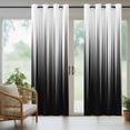 thumbnail image 5 of Outdoor Curtains for Patio Waterproof, Black White Outdoor Privacy Panels Grommet, Modern Geometric Abstract Gradient Striped Blackout Outside Curtains for Porch/Cabana 54"x84", 1 Panel, 5 of 8
