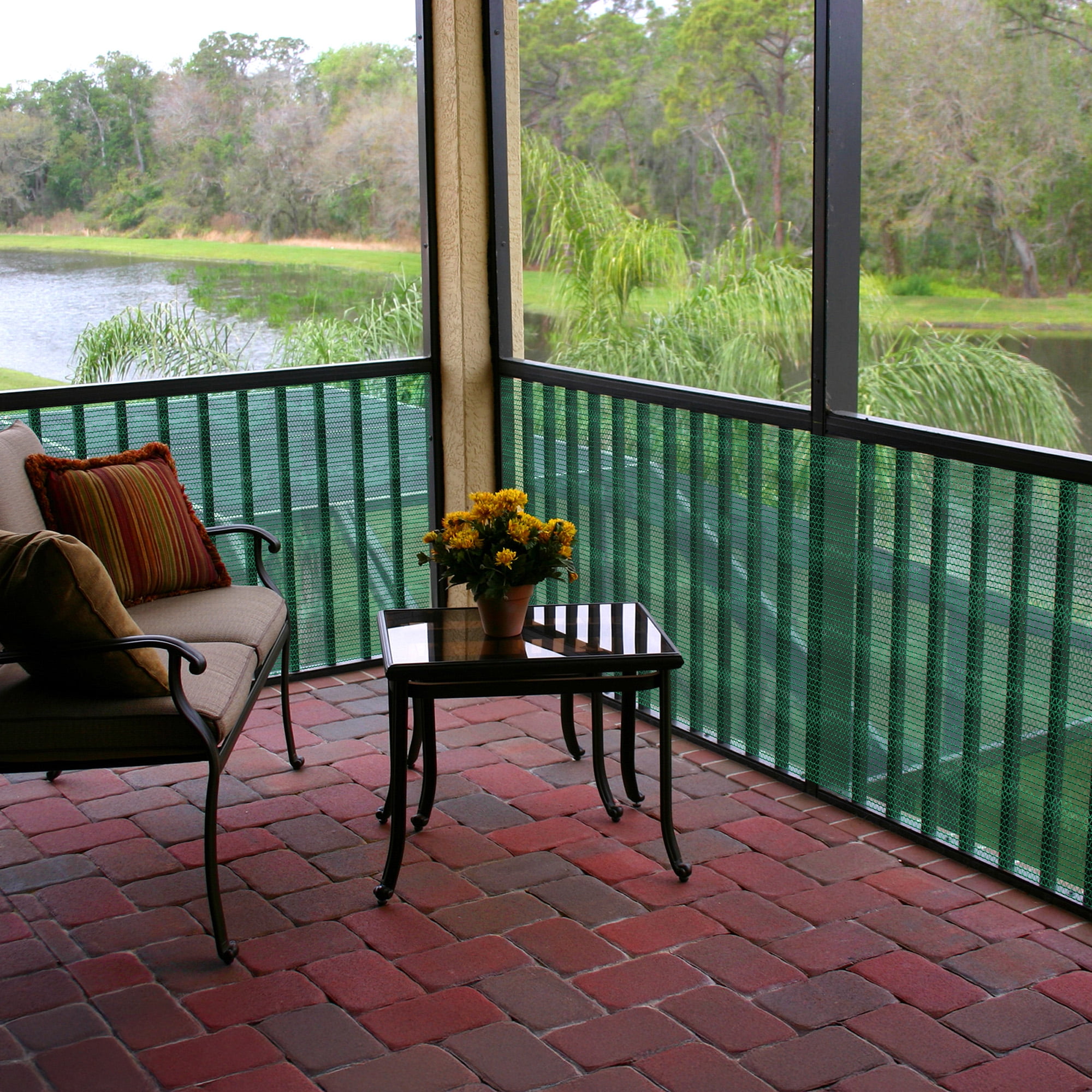 Screenguard 15-ft x 6-ft Green Privacy Fabric with 30UV Protection