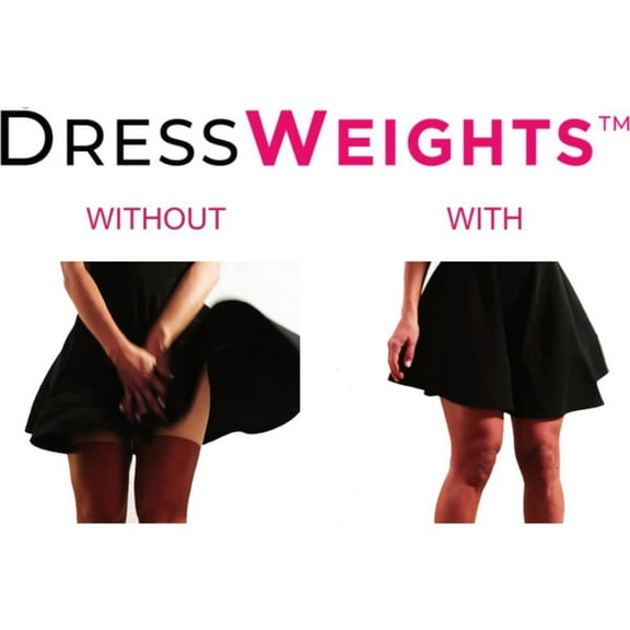 DressWeights Windy Day Garment/Dress Fashion Fix  Holds Dresses Down in Wind also for use as Drapery/Curtain Weights 8-piece Reusable  Kit