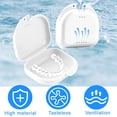 thumbnail image 4 of 2 Pcs Étui de Prothèse Dentaire Conteneur de Protection Buccale Boîte de Rétention Orthodontique avec Évent Support de Protection Buccale Boîte de Rangement pour Aligneur Invisible (Bleu+blanc), 4 of 7