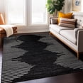 thumbnail image 6 of World Rug Gallery Area Rug Bohemian Stripe Jute Rug Carpets for Living Room Rugs for Sale - BLACK 6'6"X9', 6 of 7