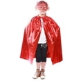 thumbnail image 2 of Capa de bruja para niños, disfraz de Halloween y cumpleaños, cosplay rojo, 2 of 8