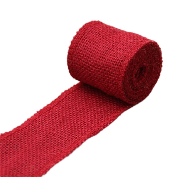 Cinta de Yute Injueey 1 Rollo Color Rojo Oscuro 6*200cm
