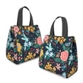 thumbnail image 2 of Pioneer Flower Floral Print Pattern Insulated Lunch Bag for Women & Adults,Large Portable Soft Cooler Lunch Bag,Thermal Food Storage Tote with Pearl Cotton,8.66L,8.75x5.75x9.5 Inch, 2 of 6