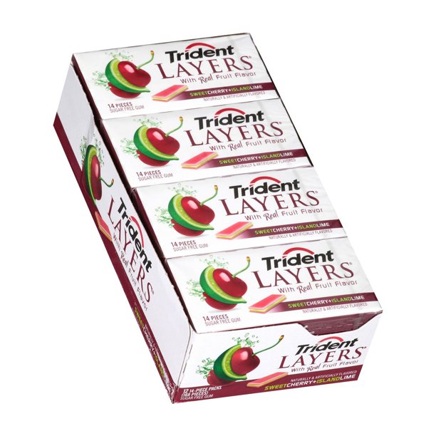 Product of Trident Layers Sweet Cherry + Island Lime Fruit SugarFree