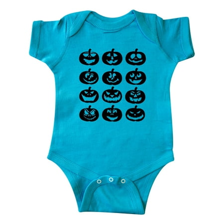 

Inktastic Halloween Pumpkin Faces in Black Gift Baby Boy or Baby Girl Bodysuit