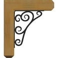 thumbnail image 3 of 4"W x 20"D x 23"H Tristan Craftsman Ironcrest Rough Sawn Bracket, Western Red Cedar (1 1/2"W x 12"D x 15"H Iron Bracket), 3 of 5