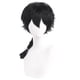 thumbnail image 1 of Peluca de cosplay negra sintética ondulada con flequillo lateral, 50 cm, 1 of 2