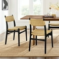thumbnail image 2 of Side Dining Chair, Set of 2, Natural Brown, Wood, Bar Pub Cafe Bistro Dining Kitchen Hospitality Restaurant, Modern Contemporary, HB37465, 2 of 11