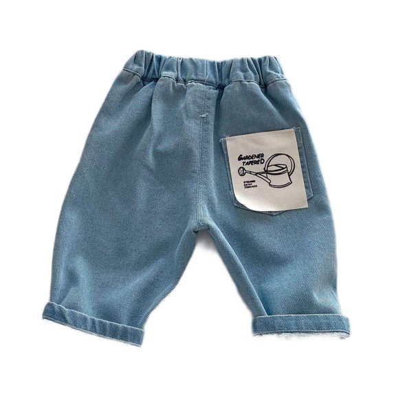Boys' Denim Jogger Pants Relaxed Fit Jogger Jeans with Pockets Stretchy Sweatpants Fashionable Summer Clothing for Kids Pants