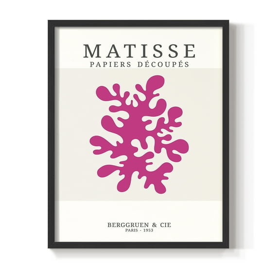 Matisse CDXXIX in Black Solid Wood Framed Print No Nail Hanging