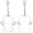 thumbnail image 1 of 2pcs Wing-Shaped Photocard Holder Keychain Clear Acrylic Cute Photocards Holder Card Cases Protective Photocards with Chain Star Pendant for Idol Card Photo Album Credit Bus Cards Fans Gift, 1 of 8