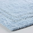 thumbnail image 3 of Cotton Solid 2-Piece Light Blue Highly Absorbent Non-Slip Backing Bath Rug Set by Superior, 3 of 12