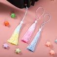 thumbnail image 4 of Unique Bargains 2Pack 5' Silky Bookmark Tassels with Loop for DIY Craft Accessory, Yellow/Pink, 4 of 6