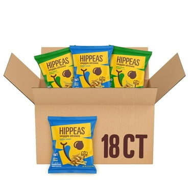 Hippeas Veggie Straws, Variety Pack: Straight Up Sea Salt, Sour Cream & Onion, Rockin’ Ranch, 0.75 Ounce (Pack of 18), 2g Protein, 1g Fiber, Vegan, Gluten-Free, Crunchy, Plant Protein Snacks
