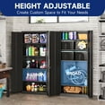 thumbnail image 4 of AUHUP 71" Metal Cabinet with Locking Doors and Adjustable Shelves, Black Garage Storage Cabinet for Warehouse, Basement, Home Office, Tool File Storage Utility Cabinets, 4 of 8
