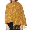 thumbnail image 5 of Shawl Wraps for Women - Gold Glitter lightning C Oversized Fall Winter Fashion Blanket Scarf for Women, 5 of 6